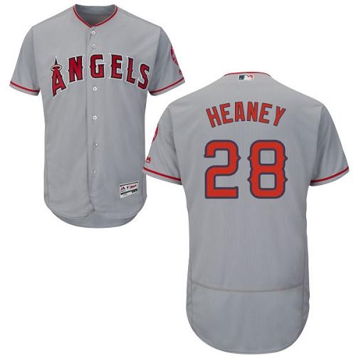 Angels of Anaheim #28 Andrew Heaney Grey Flexbase Authentic Collection Stitched MLB Jersey